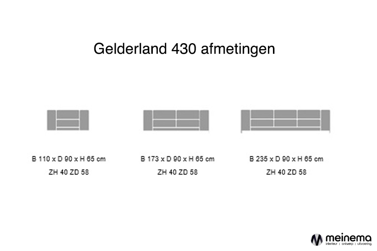 Gelderland 430 afmetingen