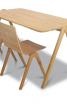rechthoekige houten vergadertafel