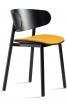 zwarte houten stoel met gestoffeerde zitting2