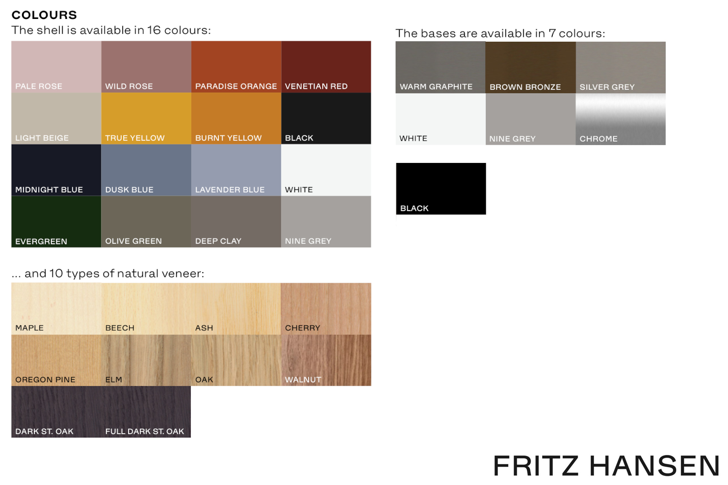 fritz hansen series7 kleuren