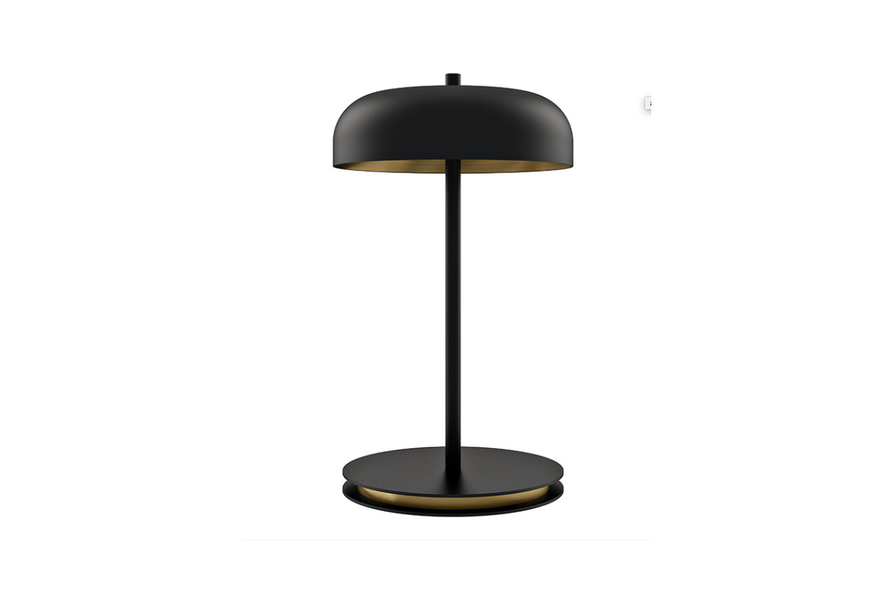 tafellamp mat zwart goud